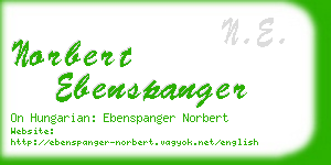 norbert ebenspanger business card